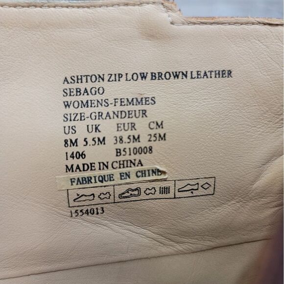 Sebago Ashton Brown Leather Boots Size 8 - Picture 11 of 14